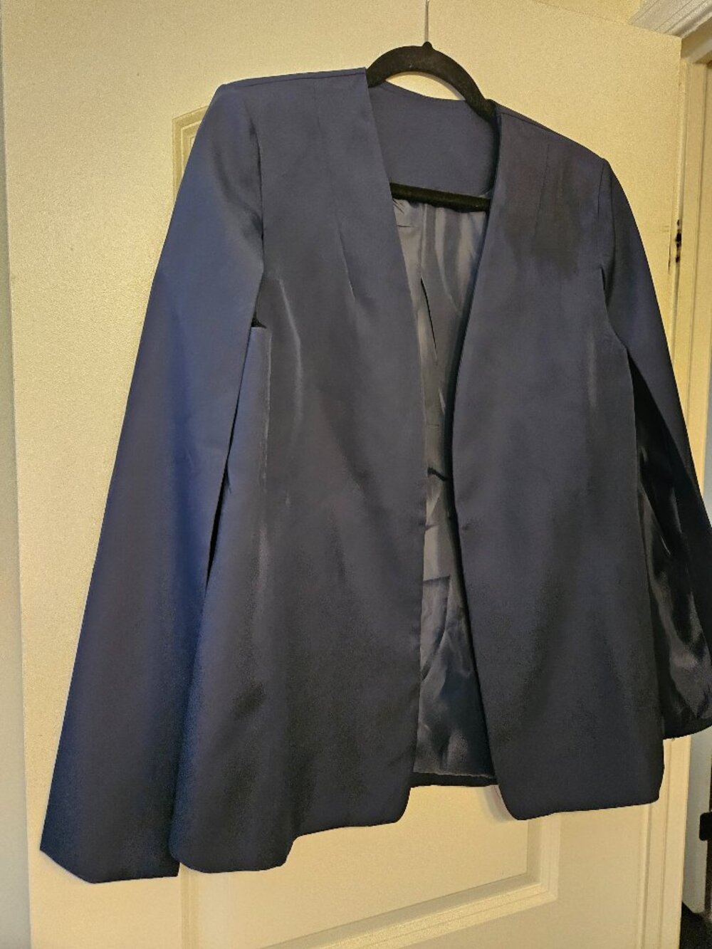Navy Cape Cardigan Size L